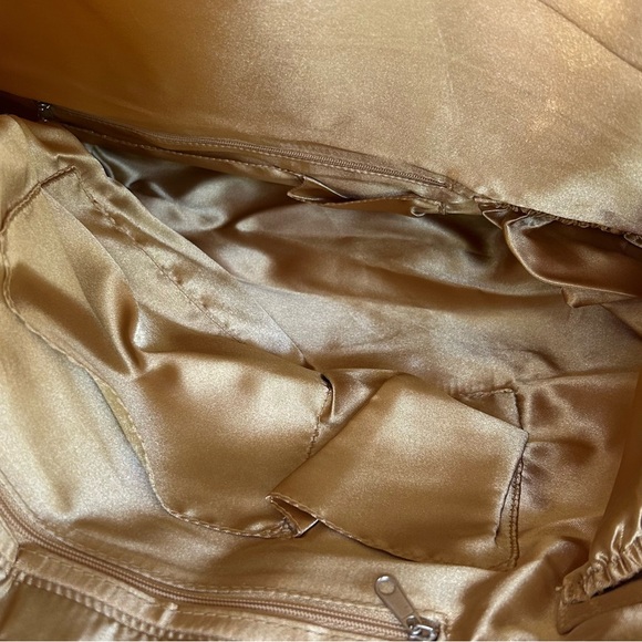 NEW Joy Mangano Drop Bag Tan Braided Faux Leather Oversize Carry On/Handbag. - Picture 5 of 12